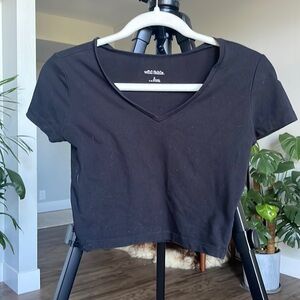 Black crop top